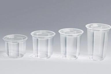 Transparent Round Shape Plain Disposable Glasses