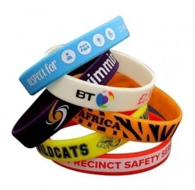 Printed Round Unisex Silicone Wrist Bands