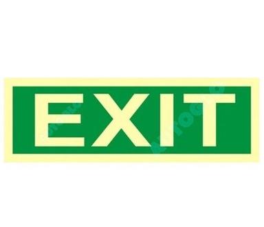 Multi Color Aluminum Material Rectangular Exit Sign Board
