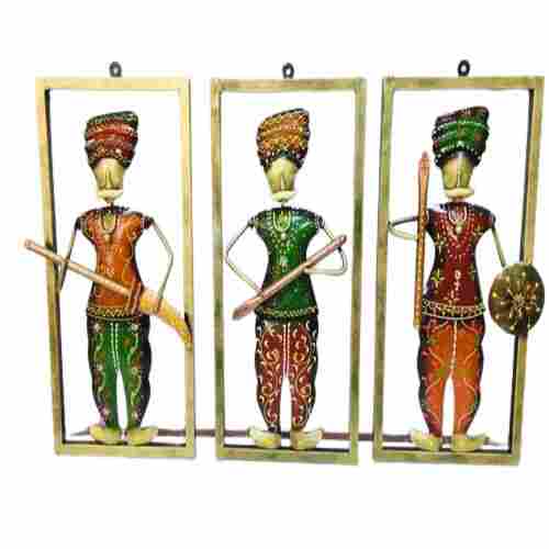 Iron Painted Rajasthani Frame Set Of 3 Wall Hanging
