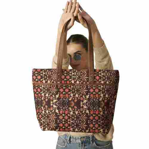 Overlap Printed Multipurpose Poly Cotton Hand Tote Bag