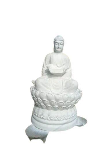 White Non Breakable Lord Buddha Statue Fountain