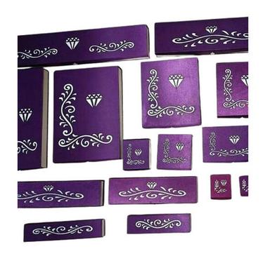 Light Weighted Portable Rectangular Printed Purple Paper Jewelry Boxes