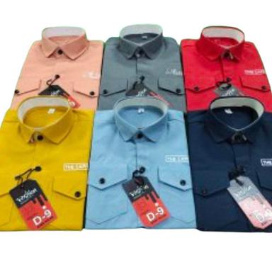 Full Sleeves Poly Cotton Double Pocket Shirt