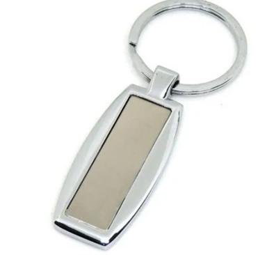 Silver Color Polished Finish Metal Key Chain