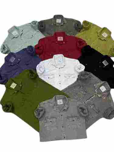 Multi Color Casual Wear Mens Denim Shirts