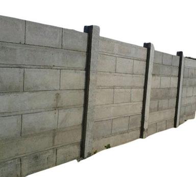 Grey Color Rectangular Rcc Concrete Compound Wall