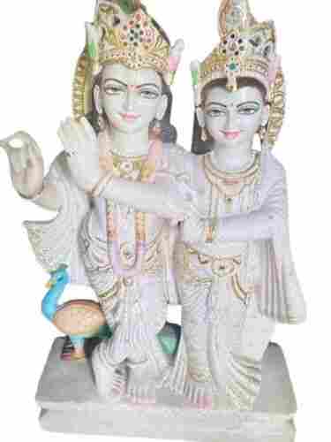 White Color Radha Krishna Statue