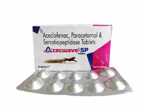 Acewave-SP Aceclofenac Paracetamol And Serratiopeptidase Tablets