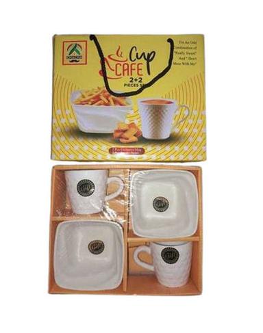 Heat and Cold Resistant Light Weighted Printed Ceramic Tea Cup Set