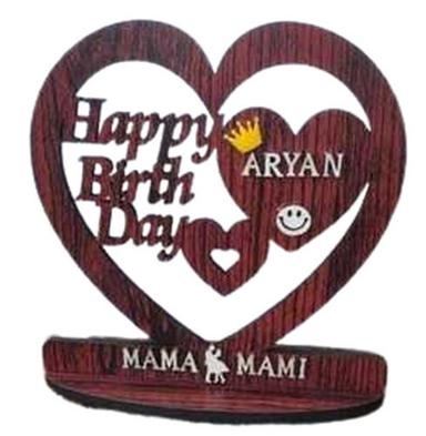 Happy Birthday Personalized Wooden Table Stand
