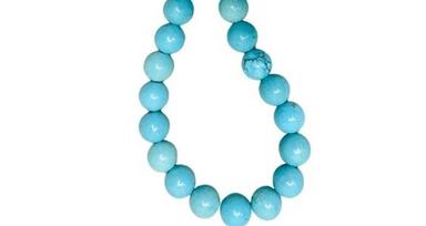Round Shape Natural Turquoise Firoza Stone Beads