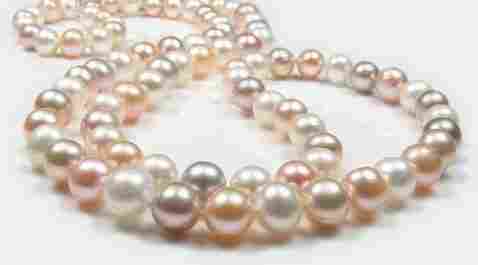 Multicolor Round Freshwater Pearl Necklace