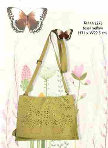 Leather Ladies Bag (Fossil Yellow)
