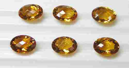 Citrine Faceted Oval Stones