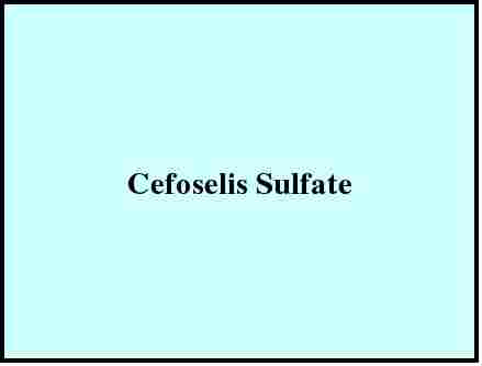 Cefoselis Sulfate