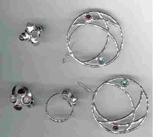 Silver Rings And Earrings