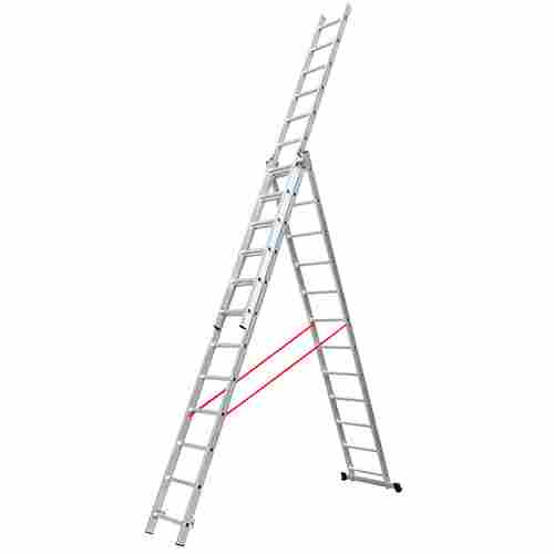 Aluminum Extension Ladders 3X12 Steps 3 Section Universal Stairs 26.64 Feet