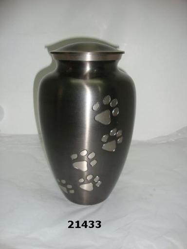 Brass Cremation Urns With Paw Prints