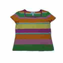 Ladies Multicolor Stripped T-Shirts