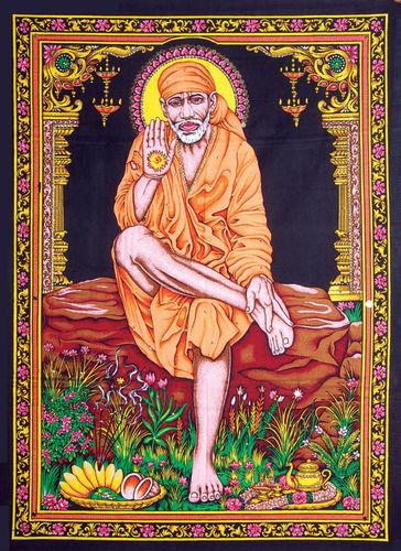 Shirdi Wale Saibaba Sai Baba Cotton Poster (Size: 30x40)