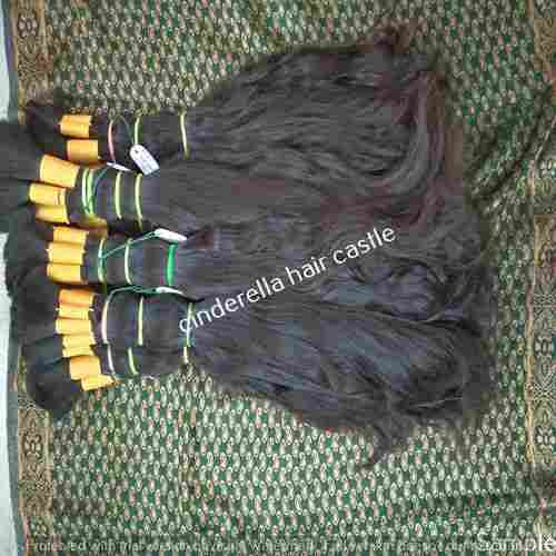 Natural Color Virgin Raw Human Hair Extensions With 2 Years Of Warranty