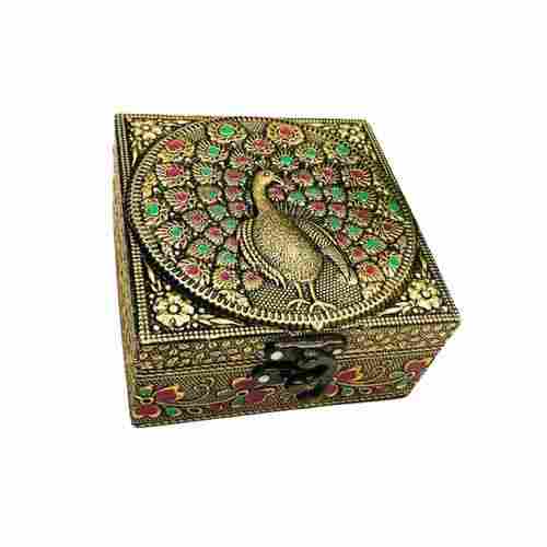 Wooden Jewellery Box For Women Vanity Box Jewelly Storage Box Gift Box Multipurpose 4x4 Inch Decorative Box