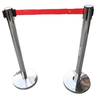 Silver Stainless Steel Que Manager With 2.25 Meter Belt