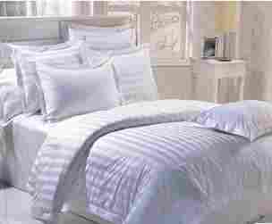 40S White Stripe Cheap Hotel Bed Linen