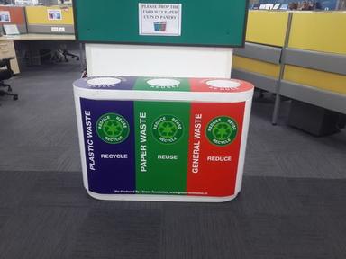 Color Coded Recycle Bin Trio Application: Office