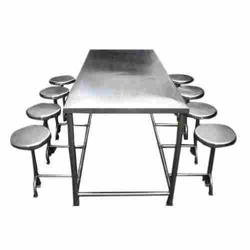 Rust Free Stainless Steel Dining Table With Chair