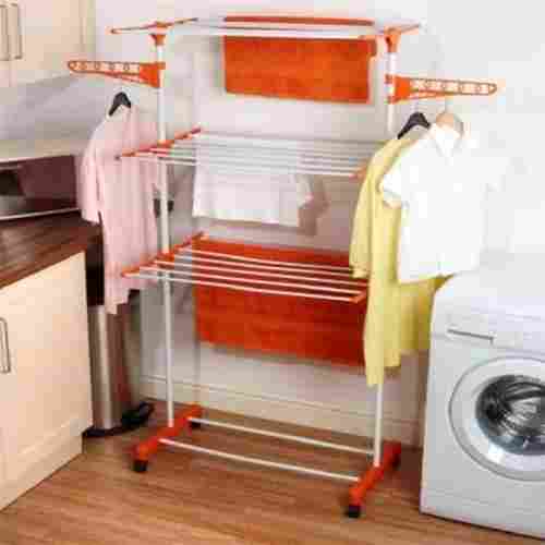3 Layer Foldable Cloth Drying Stand With Wheels 
