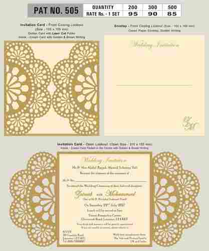 Standard Quality Wedding Invitation Card Printing Service