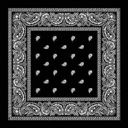 Black Ladies Printed Bandana and Head and Face Cover