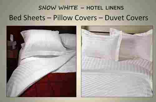 Snow White Hotel Linen Bed Sheets