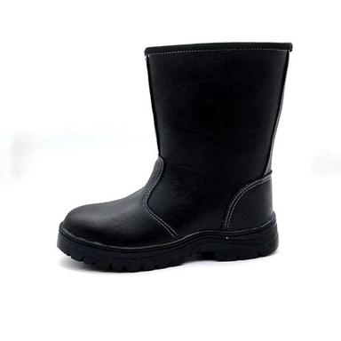 Black Suede Leather Upper Dual Density Pu Outsole Safety Work Boots