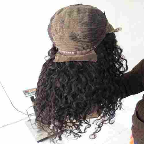Top Quality Natural Black Human Hair Deep Curly Lace Wig