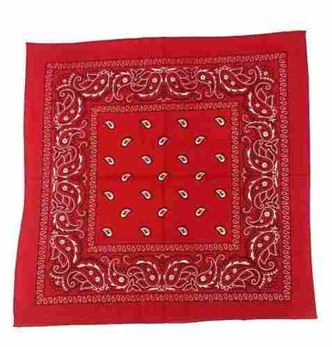 Red Fancy And Trendy Cotton Bandana and Face Mask