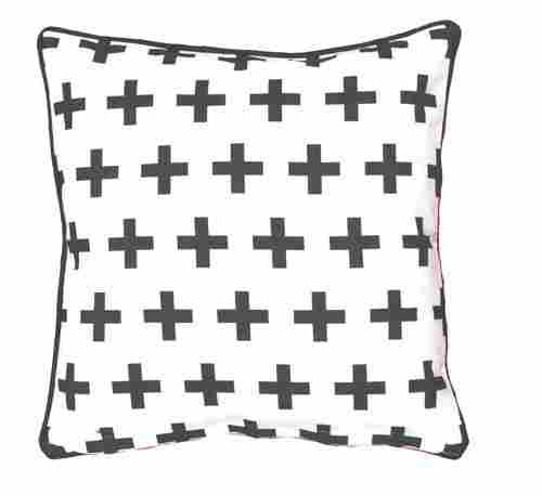 Digital Printed Geometrical Black Plus Design Cushion Covers