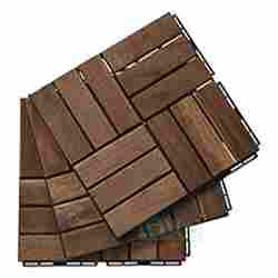 12-Slat Wood Deck Tile