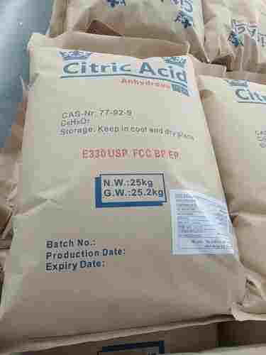 99% Pure Citric Acid Anhydrous, CAS No. 77-92-9