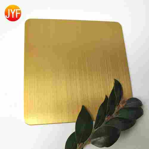 Titanium Gold High Mirror Hairline Polished Decorative Stainless Steel Sheet