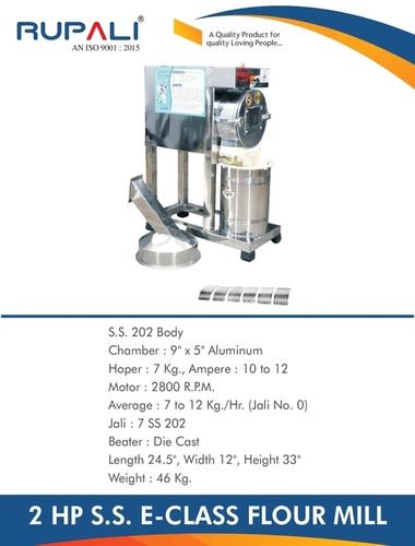 5 Hp Commercial Stainless Steel Three Phase Flour Mill Capacity: 7-10 Kg/Hr