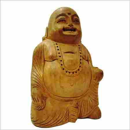 Wooden Laughing Budha