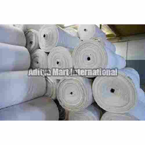 White Colored Raw Cotton Fabric