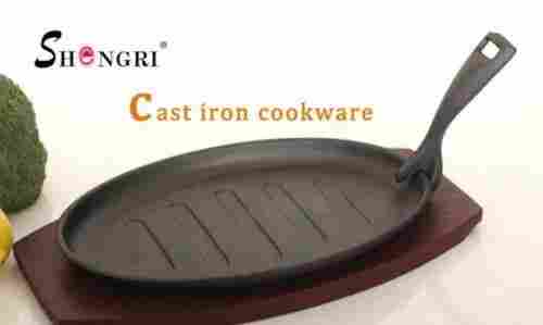 Shengri 3 Piece Cast Iron Steak Platter With Gripper