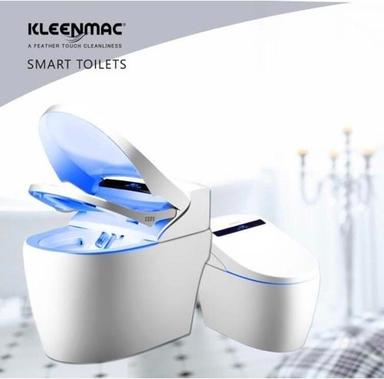 Plastic Closed Front Floor Mounted Elongated Shape White Smart Toilet