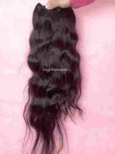 Tangle Free Natural Black Remy Weft Hair