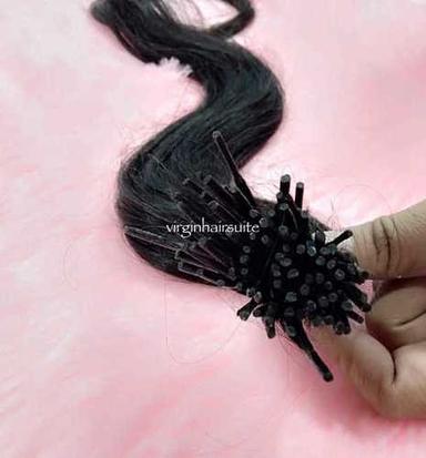 Indian Keratin I Tip Natural 1B Hair Extensions