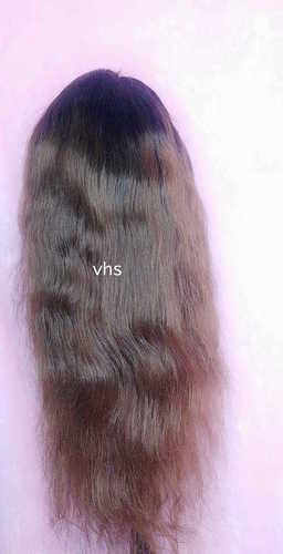 Black Natural Long Human Hair Wig
